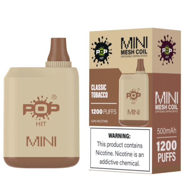 Pop Hit Mini 1200 Puff Disposable Device Rechargeable 5%