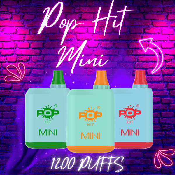 Pop Hit Mini 1200 Puff Disposable Device Rechargeable 5%